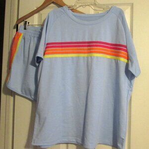 Boutique Blue Shorts Set With Top & Shorts Great for a Cruise  Size XL